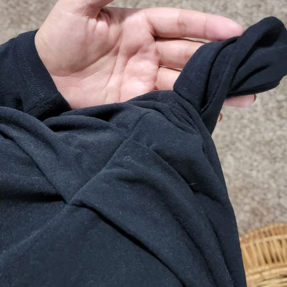 LOVERICHE BLACK RUCHED FRONT TOP S M L 4 6 8 10 12 - Picture 7 of 8